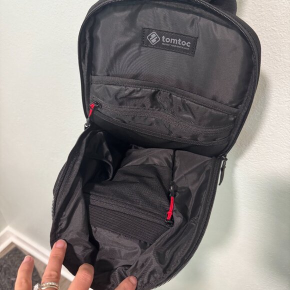 Tomtoc Black Sling Bag - Picture 11 of 15